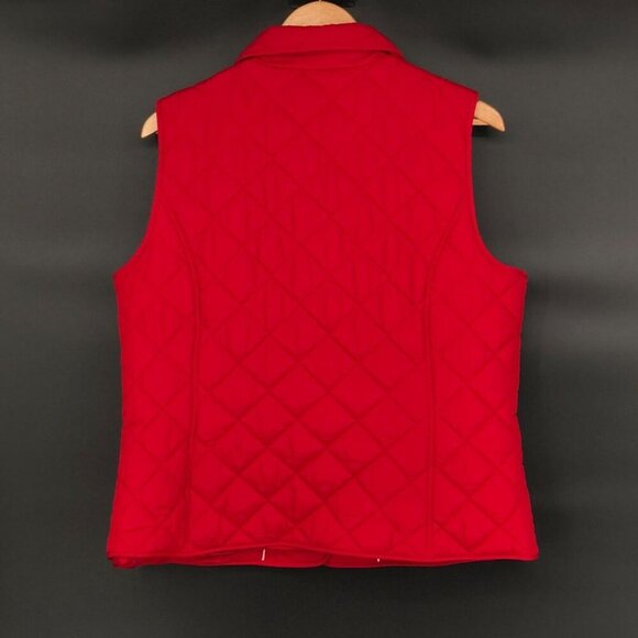 Charter Club Quilted Sleeveless Outdoor Puffer Vest Size L Red - Picture 2 of 7